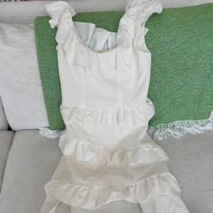 Show Me Your MuMu Cream Ruffle Wedding Dress